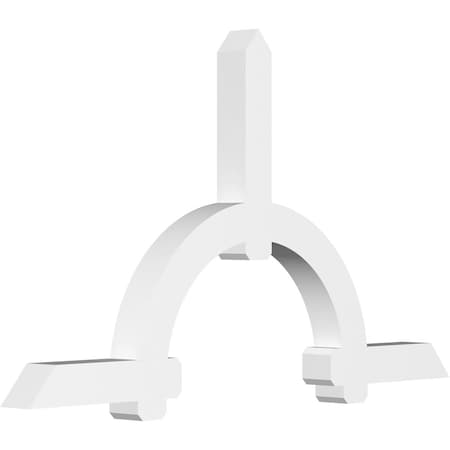 Ekena Millwork Ericson Architectural Grade PVC Gable Bracket, 96"W x 56"H x 6"D x 6"F, 14/12 Pitch GBP096X56X0606ERI00